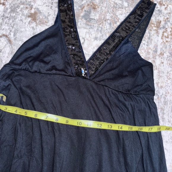Black sequin mini dress Y2K black dress - Picture 4 of 4